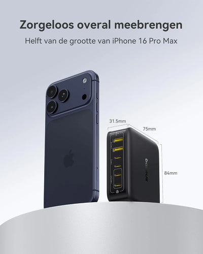 USB C oplader, 120 W USB C voeding, PD oplader met PPS, GaN snellader
