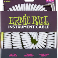 Ernie Ball 6045 Gitaarkabel Gekruld Wit 9m - Nieuw Outlet