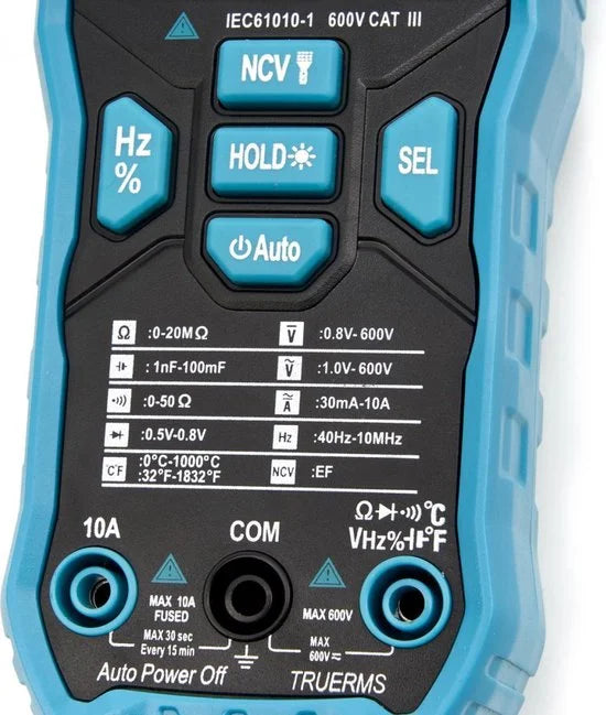 Professionele Digitale Multimeter Met Kabelvinder Functie en LED Verlichting – Model 2