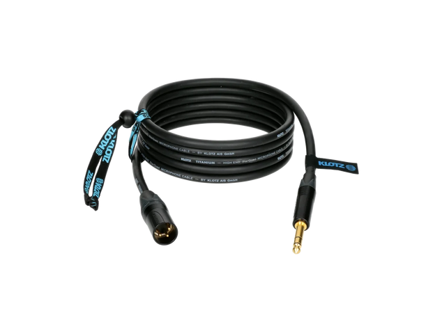 TITANIUM StarQuad analog audio cable with male XLR by NEUTRIK to balanced jack plug