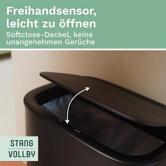 Keuken Afvalbak, Bewegingssensor, 50 Liter, Elektrische Afvalscheiding, Soft Close Afvalscheidingssysteem voor de Keuken, Zwart
