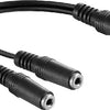 3,5mm Jack stereo audio splitter - zwart - 0,20 meter