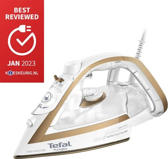 Puregliss FV8042 - Stoomstrijkijzer - 2900W - Goud, Wit