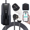 Portable EV Charger Type 2, 16A 3.7 kW, Electric Vehicle Car Charger with 28 ft Charging Cable CEE 7/7 Plug, IEC 62196 Home EV Charging Station with Storage Bag Charging Cable Hook, IP66