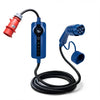 Laadkabel Type 2 - 32A Rode Command-aansluiting | 3-fasen | Instelbaar 8A - 32A | 22kW laadkabel 5M