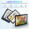 Android Tablet, 10 Inch Tablet Octa-Core 3GB RAM+5GB Virtual+64GB(TF 1TB), Android 14 Tablets 1280x800 HD IPS Wi-Fi 6 Model/Widevine L1/5000mAh/Dual Camera/Face ID Tablets 2024 - White