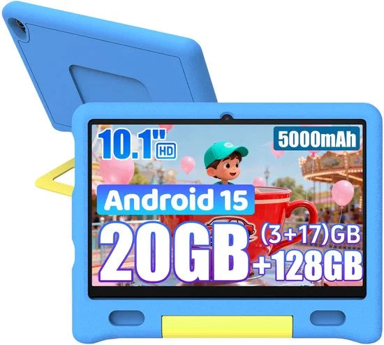 Android 15 kindertablet - 10.1 inch - 20(3+17)GB RAM/128GB ROM– 5000mAh - Blauw