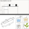 15680 31" x 7" x 7" White Balconera Self-Watering Planter