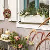 15680 31" x 7" x 7" White Balconera Self-Watering Planter