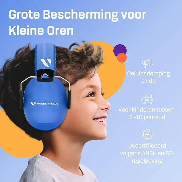 Geluidsbescherming voor Kinderen - Comfortabele Opvouwbare Gehoorbescherming - Inklapbaar en Verstelbare Hoofdband - Oorbeschermers voor Kinderen Meisjes Jongens