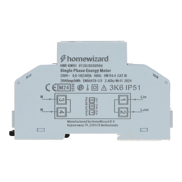 kWh meter 1 fase 100A Wifi MID Factureerbaar