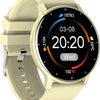 Fit 5 - Smartwatch dames - Smartwatch Heren - Stappenteller - Full Screen - Fitness Tracker - Activity Tracker - Smartwatch Android & IOS - crème