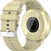 Fit 5 - Smartwatch dames - Smartwatch Heren - Stappenteller - Full Screen - Fitness Tracker - Activity Tracker - Smartwatch Android & IOS - crème
