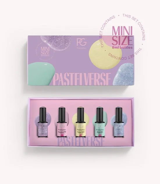 Pastelverse Mini Collection Box - Gellak - Set van 5 x 8 ml Pastel Kleuren Gellak - Gel Nagellak - Gel Lak