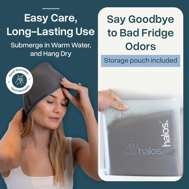 Migraine & Headache Relief Cap, Hot & Cold Therapy, Sinus Relief | Reusable, Stays Cold or Hot Longer, Wearable Wrap Design, Form-Fitting, Sinus Pressure Comfort, Freezer Safe