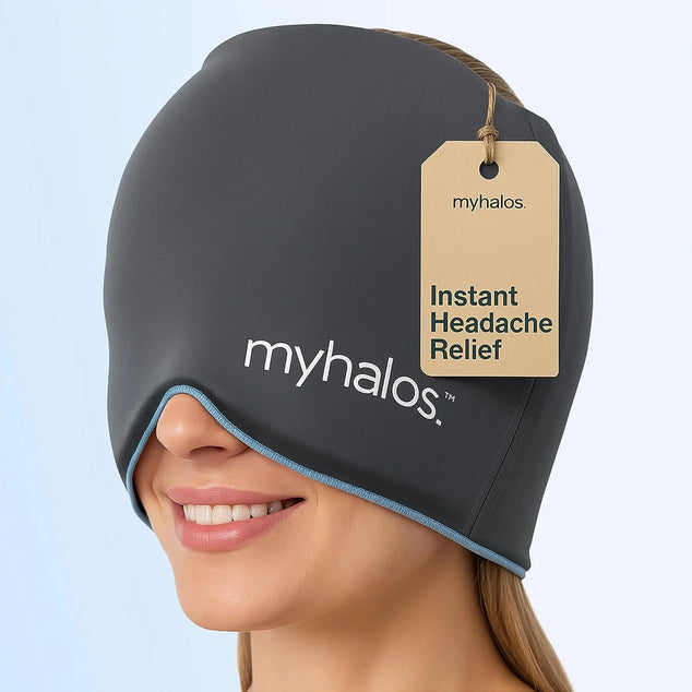 Migraine & Headache Relief Cap, Hot & Cold Therapy, Sinus Relief | Reusable, Stays Cold or Hot Longer, Wearable Wrap Design, Form-Fitting, Sinus Pressure Comfort, Freezer Safe