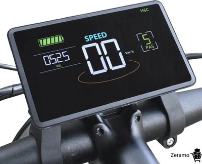 H6C Display - Geschikt voor Ouxi - V20 fatbike LCD scherm 25 km/u begrensd