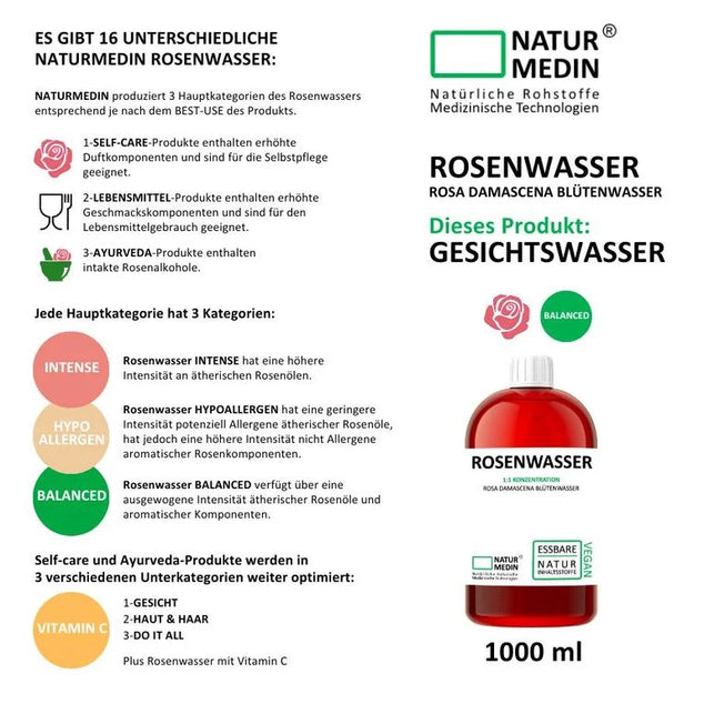 Rozenwater 1000ml 30/11/28