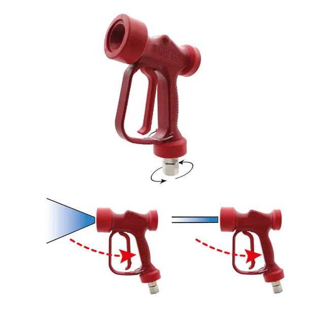 LAGEDRUKPISTOOL RB65 MET SWIVEL - ROOD - MESSING - RVS REGELPEN - VITON AFDICHTING
