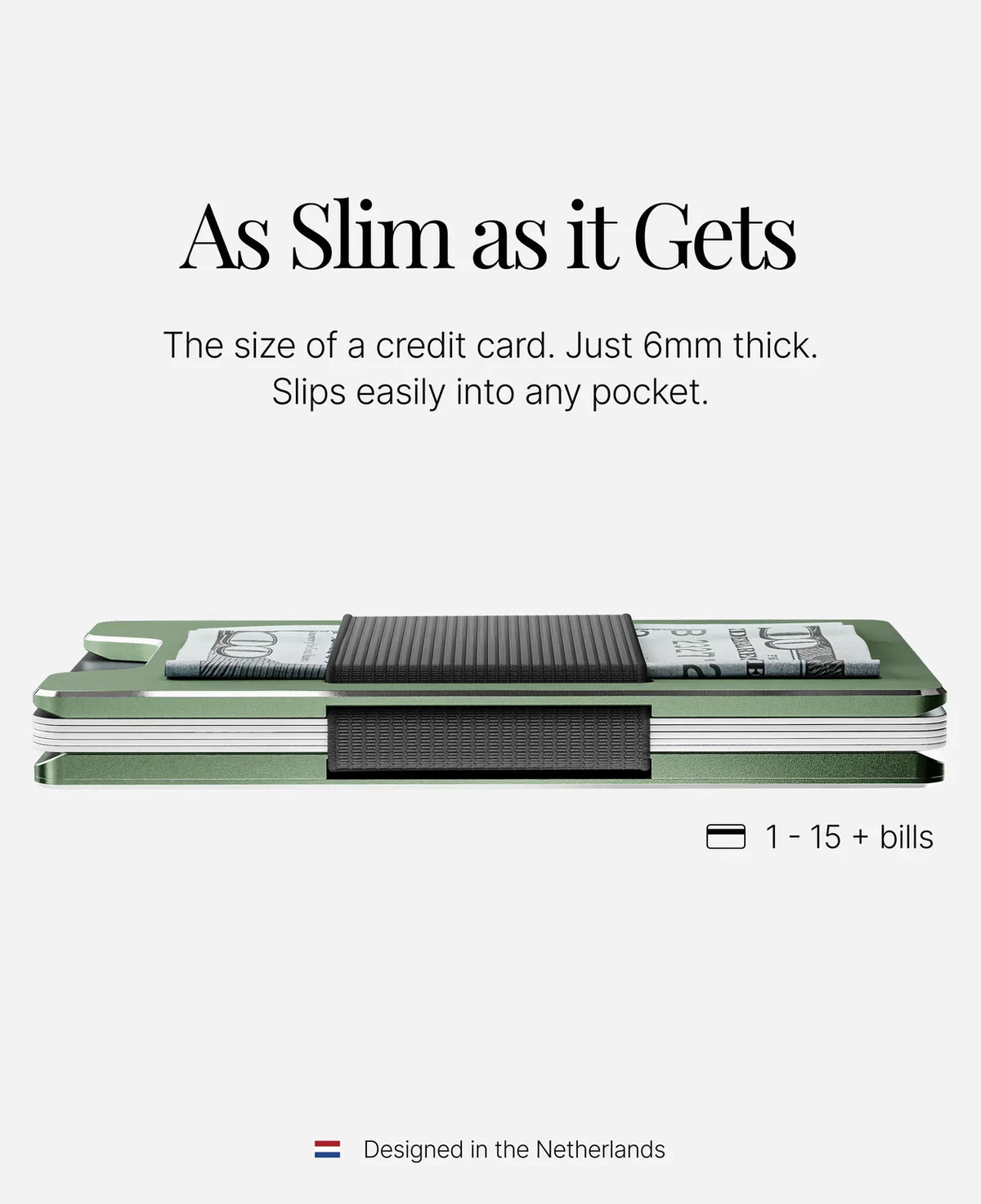 Wallet Alpine Green SLIMMER. SMARTER. INDESTRUCTIBLE.