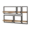 Wandschap Set Edge - Massief Acacia Naturel - Set van 5