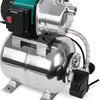 VONROC Hydrofoorpomp / hydrofoorset met drukschakelaar – 1000W - 3500l/h – 19L RVS tank – RVS pomphuis