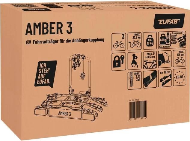 11555 fietsendrager Amber III, zwart, ca. 102 x 74 x 72 cm