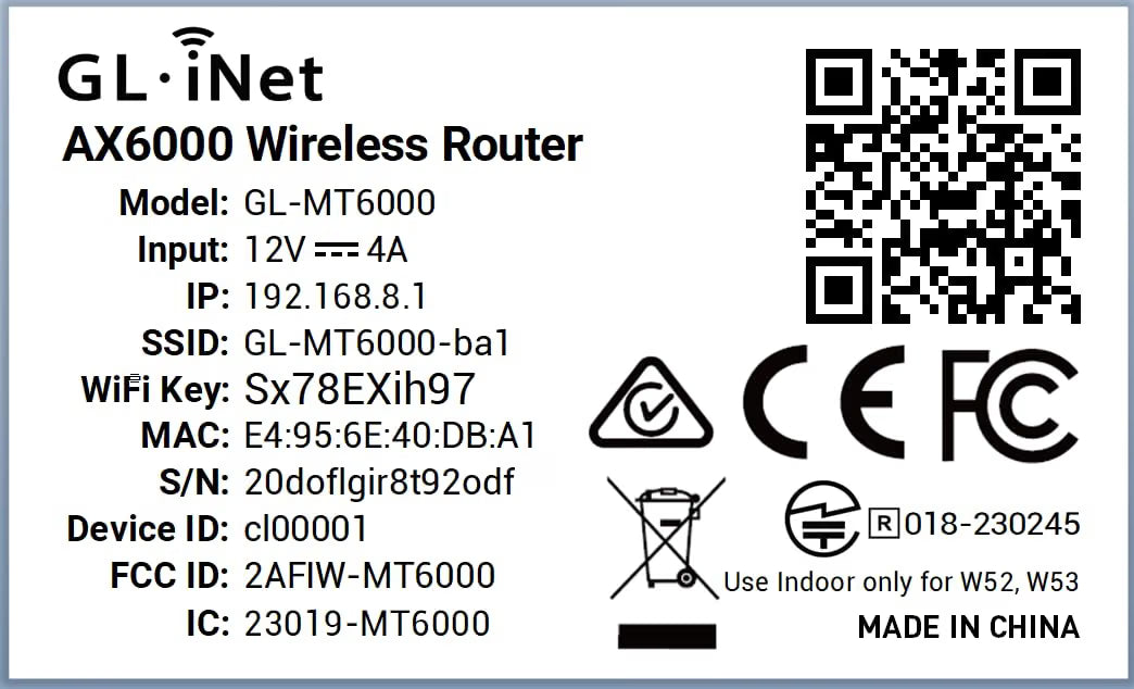 GL-MT6000 Flint 2 Wi-Fi 6 Gaming Router Dual 2,5G Poorten