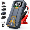 12V Jumpstarter voor Auto - 5000A - 3-in-1 Starthulp - LED Zaklamp, SOS Noodlicht en Powerbank -Zwart