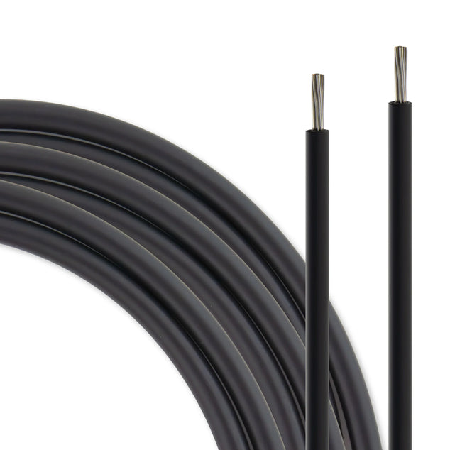 Zonnekabel 6mm² 100 meter H1Z2Z2-K zwart PV kabel voor zonnepanelen; tot 1500V; flexibel, dubbele isolatie, zuiver koperen kabel; spoel