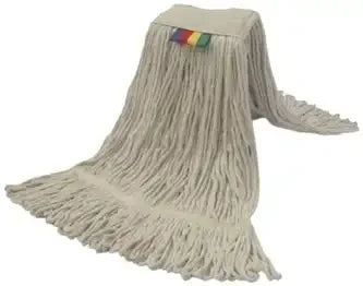 5st Strengenmop katoen met band 450g wit gelust