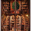 Miniatuur bouwpakket Wisdom Rings Library - 3D Puzzel met Handleiding - DIY - Miniatuur Modelbouw Hout Kinderen en Volwassenen - Houten bouwpakket