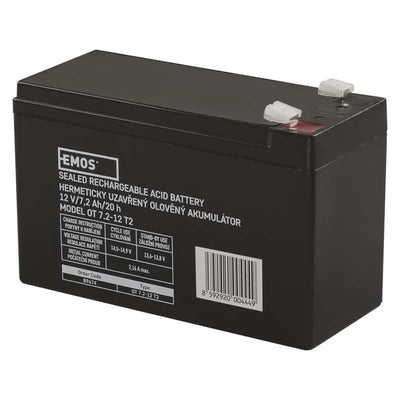 Sealed rechargaeble acid battery 12V / 7.2Ah / 20 h - Model: OT 72-12