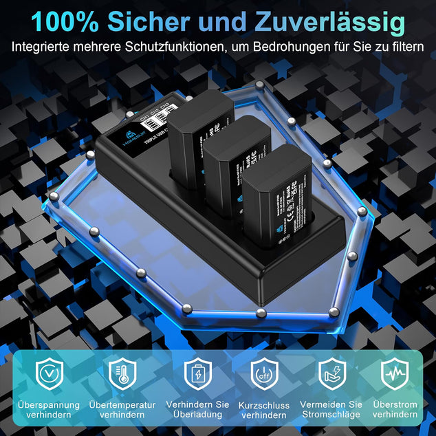 NP-FW50 accu 1300 mAh en LCD-oplader kit
