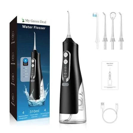 Waterflosser Draadloos zwart 310ml 4 standen