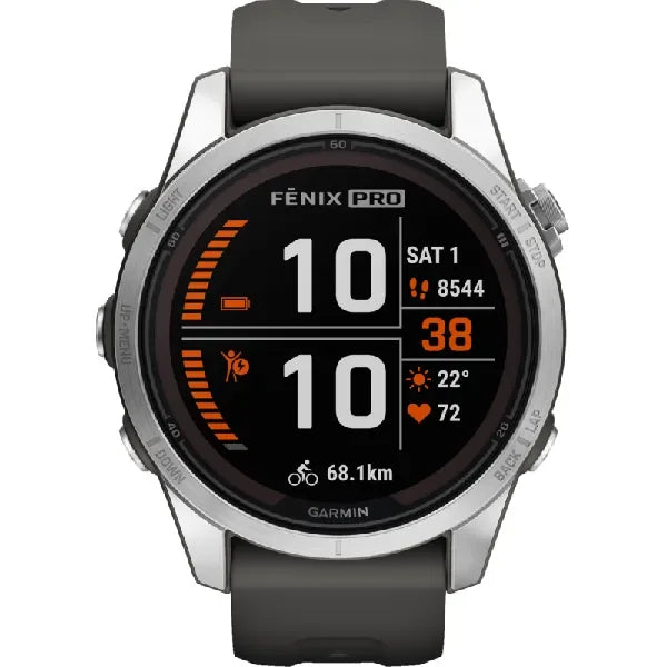 Fenix 7s Pro Solar - Smartwatch - Sporthorloge - Zon oplaadbaar - Tot wel 14 dagen Batterij - 42mm - Zilverkleurig