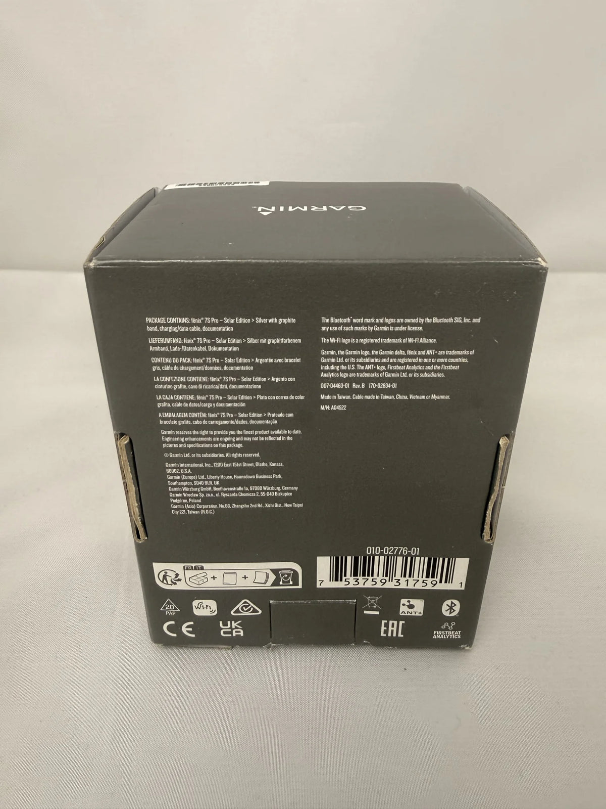 Fenix 7s Pro Solar - Smartwatch - Sporthorloge - Zon oplaadbaar - Tot wel 14 dagen Batterij - 42mm - Zilverkleurig
