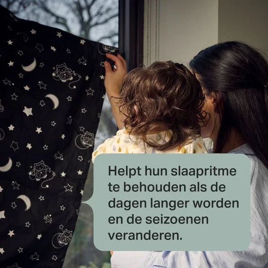 Sleeptight draagbaar verduisteringsgordijn met zuignapjes, verstelbaar en lichtgewicht, groot, 130 x 198 cm