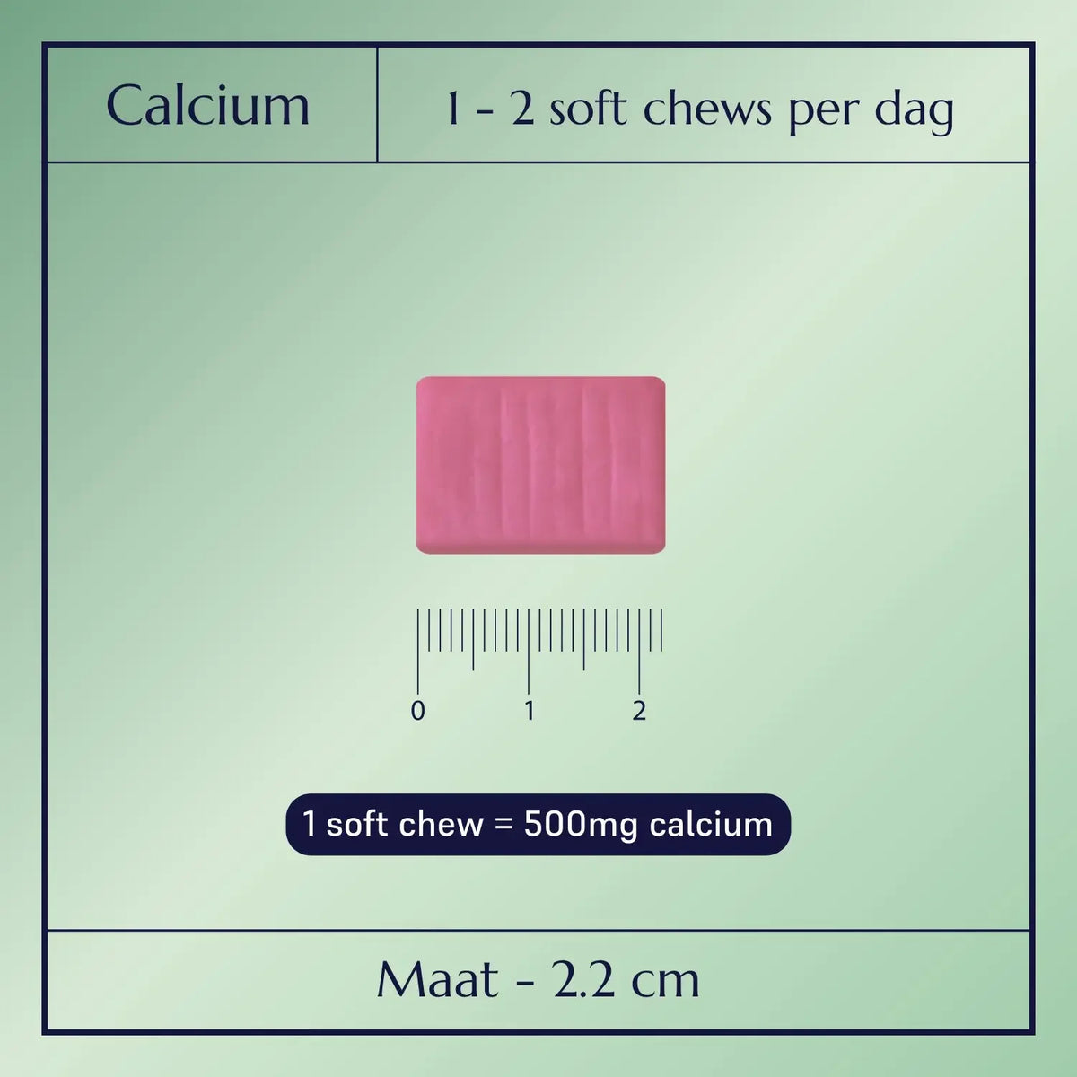 Calcium Soft Chew 90 tabletten Framboos