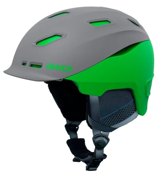 Moonstone Hybride Skihelm - Grijs/Neongroen - Maat S/56 cm