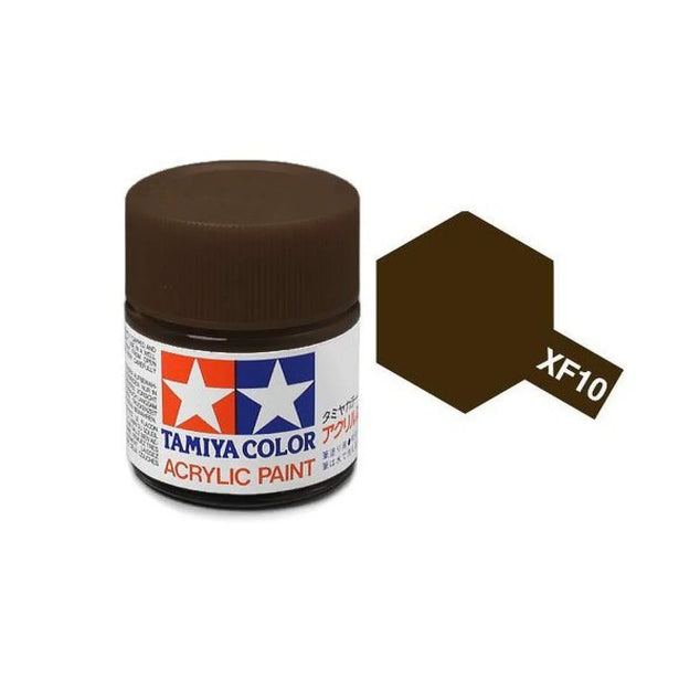 Tamiya Hobbyverf Acrylverf - XF-10 Brown - Matt - Acryl - 23ml Verf potje - 23 ml