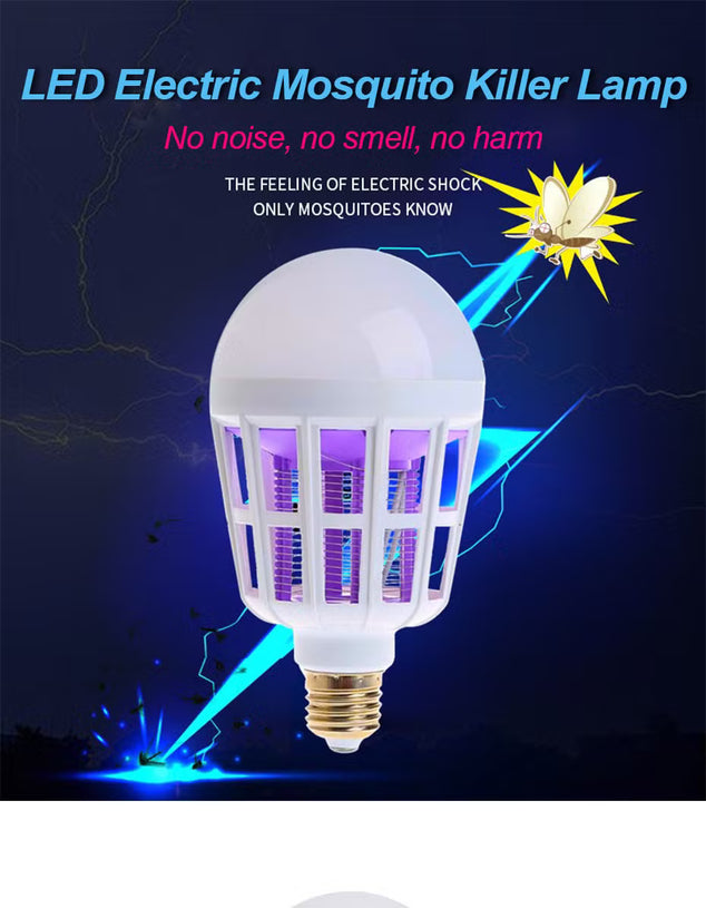 E27-15W Electronic LED Light Bulb Mosquito Trap Killer Lamp