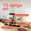 Smoothie Blender - 2-in-1 - Blender to Go - 4 Bekers - Smoothie Maker To Go - Mini Blender - Zilver