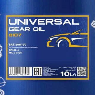 Quad Manual Transmission Oil Mannol Universal Api Gl 4 80w-90 10 Litre Gearbox