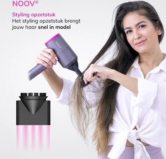 NOOV Föhn - Haardroger - Föhn Met Diffuser - 3 Warmtestanden - Ionentechnologie - 3 Blaasmonden