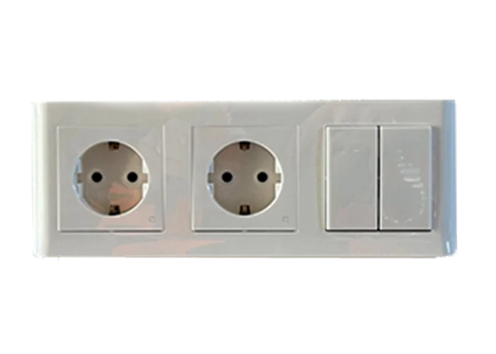 Dubbel Stopcontact met Lichtshakelaar