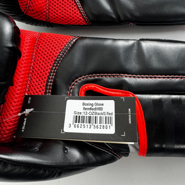 adidas Hybrid 80 Boks Handschoenen – Unisex – Zwart/Rood – 12 oz – Ideaal voor Training & Sparring