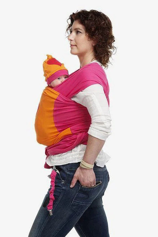 0 - Bykay - ByKay Draagdoek Design Fuchsia/ Oranje/ Hart Rood - Small