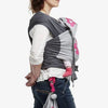 0 - Bykay - ByKay Draagdoek Antraciet/ Grijs Melee/ Bloem Fuchsia - Small
