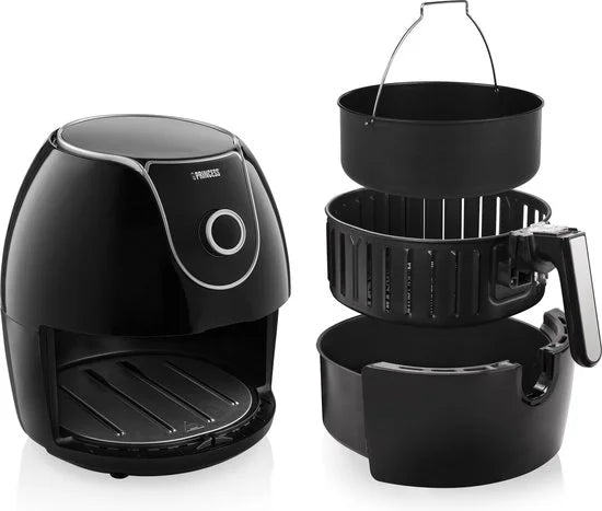 Princess 182055 Aerofryer XXL Hetelucht friteuse 5,5 liter 1700 Watt zwart